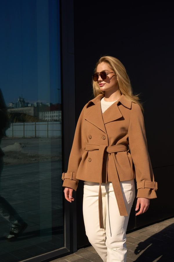 Camel Wool Trench Coat