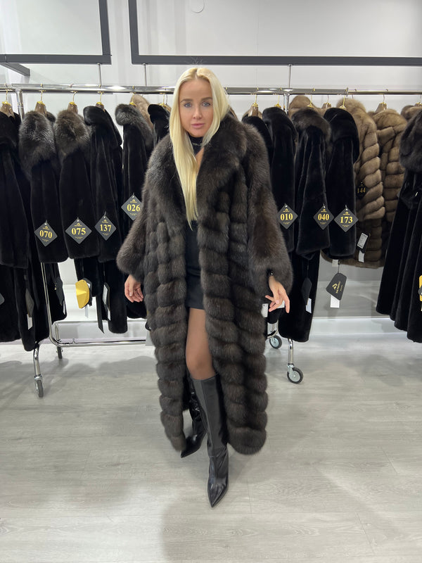 Luxurious sable fur coat