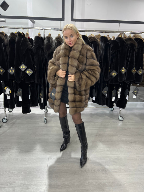 Fur coat sable