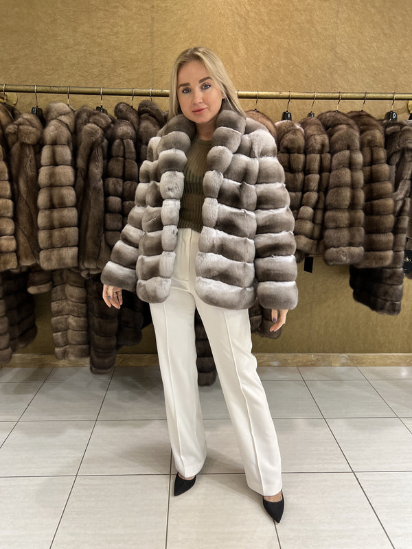 Short fur coat from chinchilla