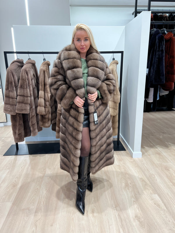 Sable fur coat long by Manzari