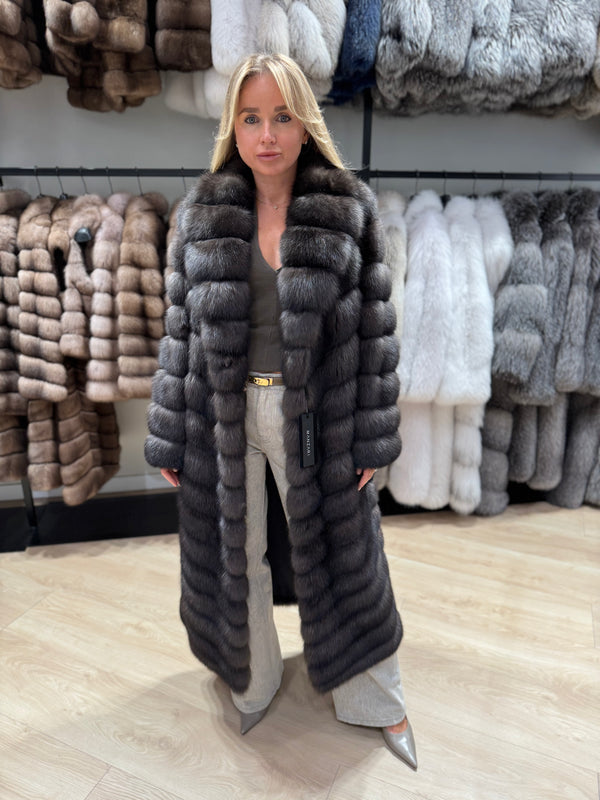 Sable Fur Coat Dark 1-2 Silvery