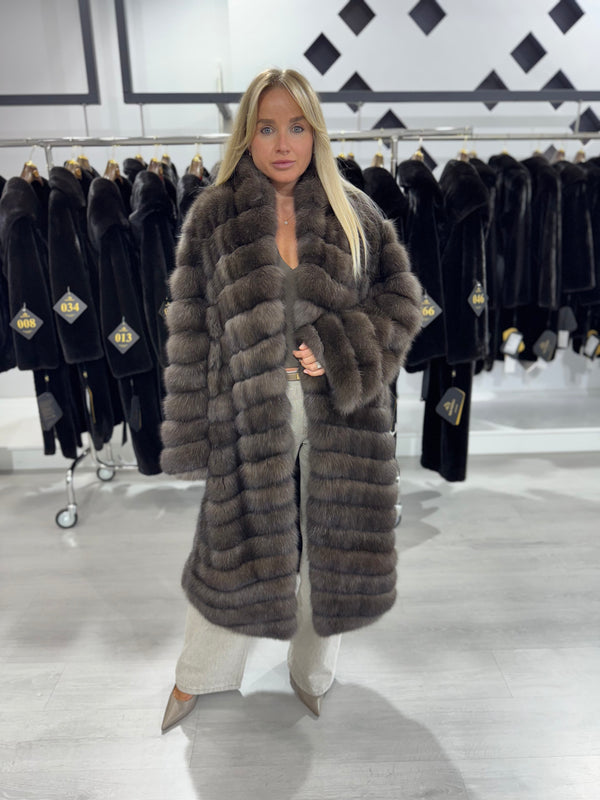 Sable Fur Coat Dark 4 Silvery