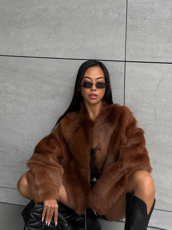 Natural Sheepskin Curly Jacket Daradora