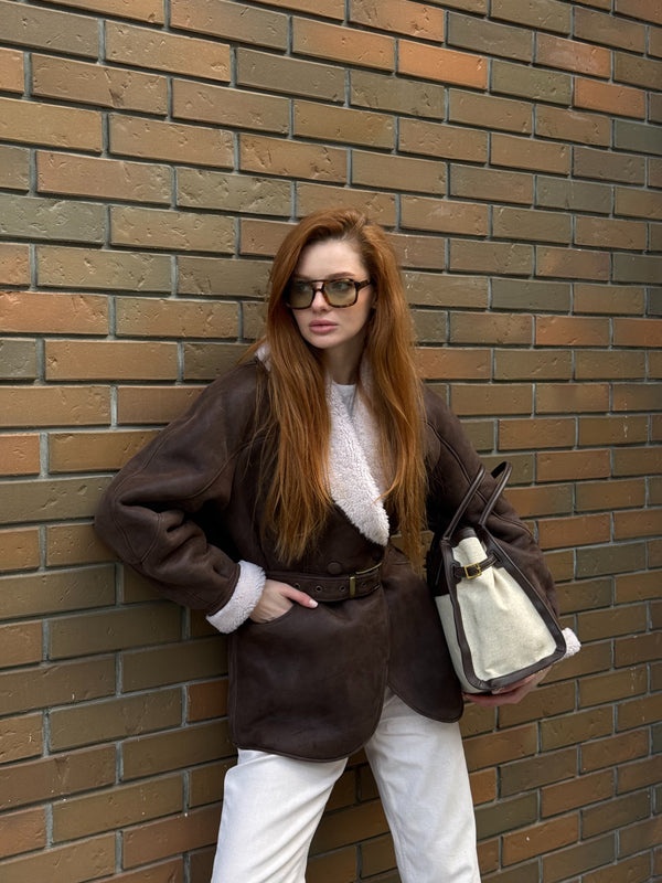 Brown Curly Sheepskin Jacket